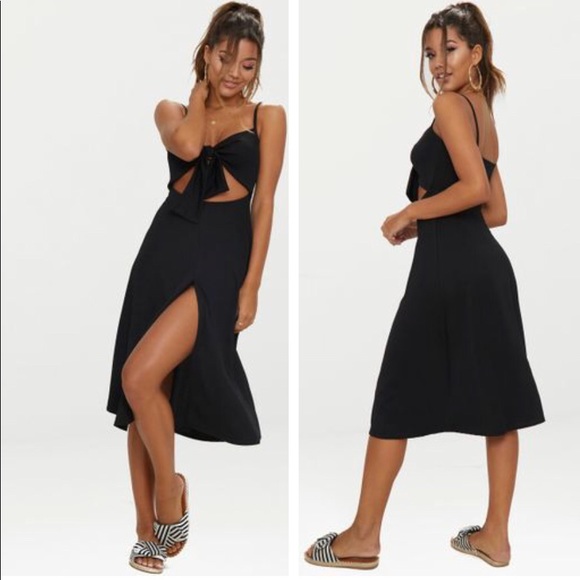 black strappy swing dress